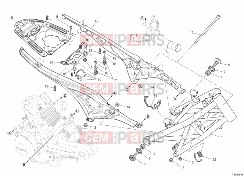 DUCATI 2014 Monster 659 ABS FRAME » FRAME