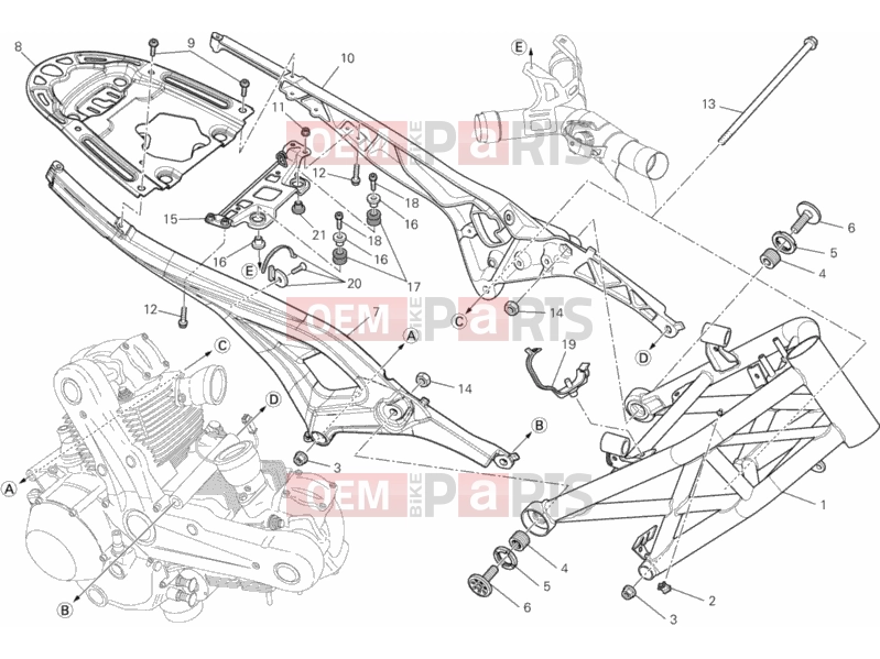 DUCATI 2014 Monster 796 - DMT FRAME » FRAME