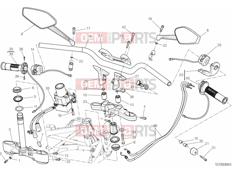 DUCATI 2014 Diavel STRADA HANDLEBAR » HANDLE BAR