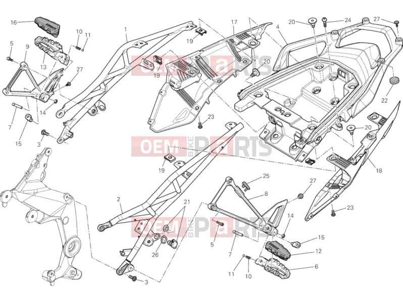 DUCATI 2013 Multistrada 1200 ABS REAR FRAME COMP. » FRAME