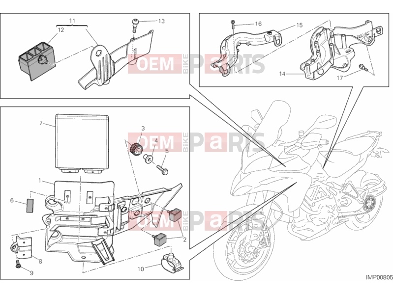 DUCATI 2013 Multistrada 1200 S GT ENGINE CONTROL UNIT » HANDLE BAR