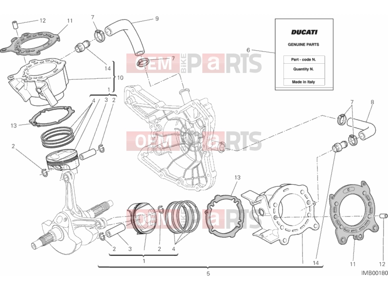 DUCATI 2013 Multistrada 1200 S GT CYLINDER - PISTON » ENGINE CASE