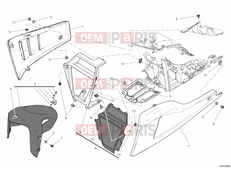 DUCATI 2013 Diavel FRONT MUDGUARD » PLASTICS