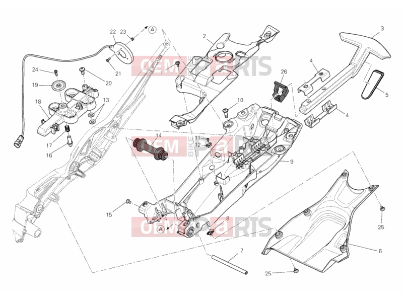 DUCATI 2013 Diavel Carbon REAR FRAME COMP. » FRAME