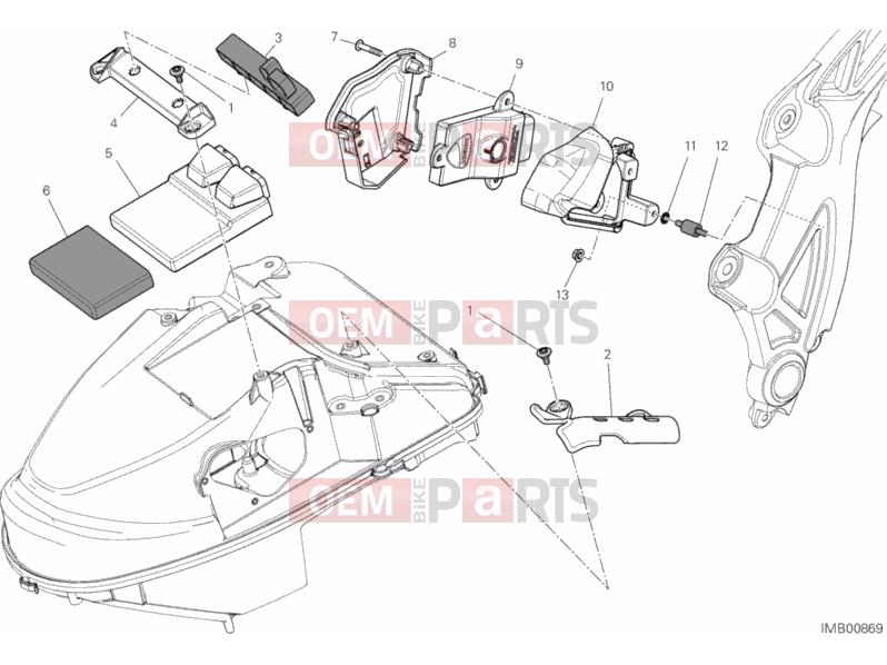 DUCATI 2013 Diavel WHITE STRIPE ENGINE CONTROL UNIT » HANDLE BAR