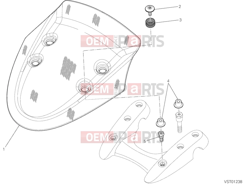DUCATI 2013 Diavel WHITE STRIPE WINDSHIELD » PLASTICS
