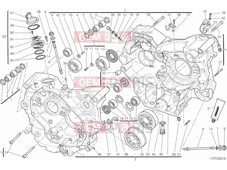 DUCATI 2013 HYPERMOTARD HALF-CRANKCASES PAIR » ENGINE CASE