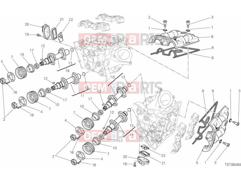 DUCATI 2013 HYPERSTRADA CYLINDER HEAD : TIMING SYSTEM » ENGINE CASE