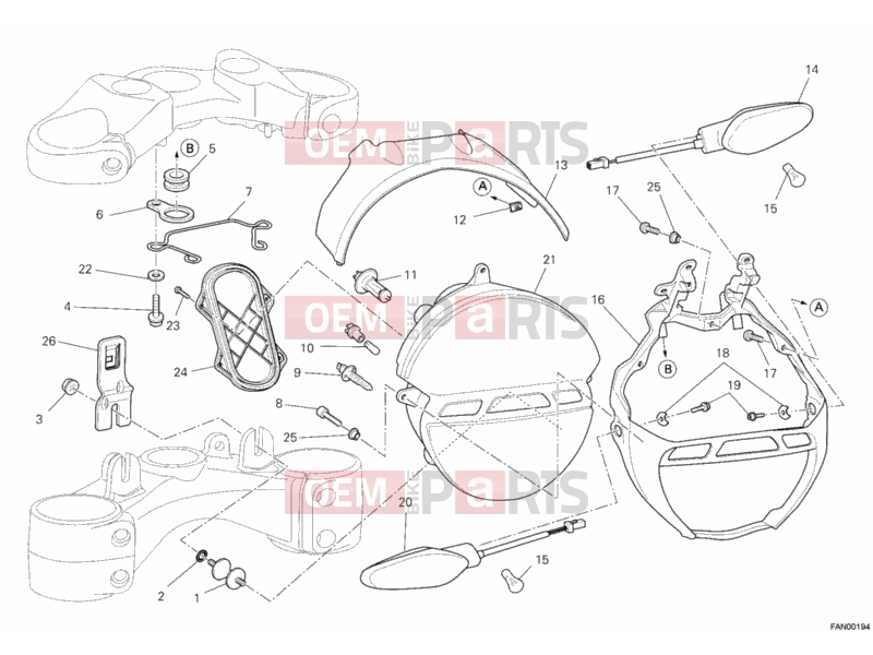 DUCATI 2012 Monster 1100 EVO ABS HEADLIGHT » LIGHTING SYSTEM