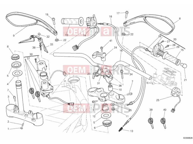 DUCATI 2012 Monster 659 HANDLEBAR » HANDLE BAR