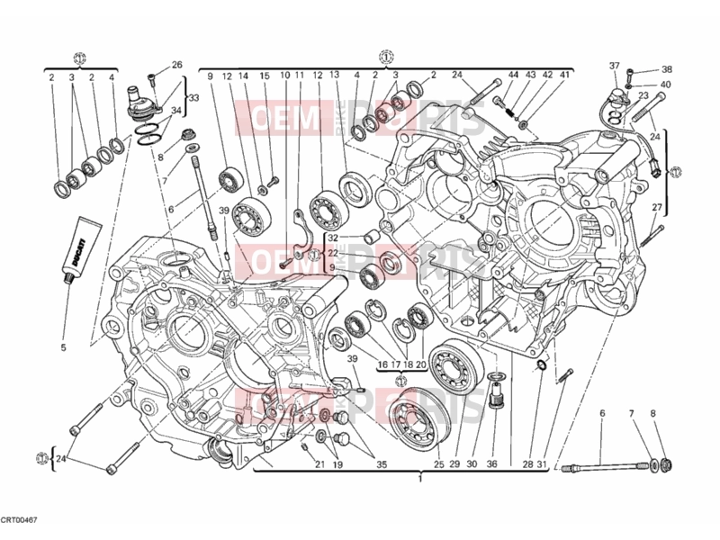 DUCATI 2012 Monster 696 ABS CRANKCASE » ENGINE CASE