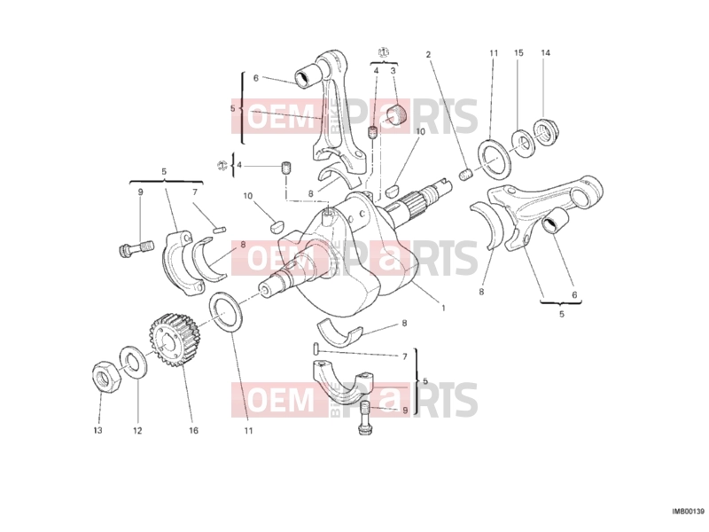 DUCATI 2012 Hypermotard 796 CRANKSHAFT » ENGINE CASE