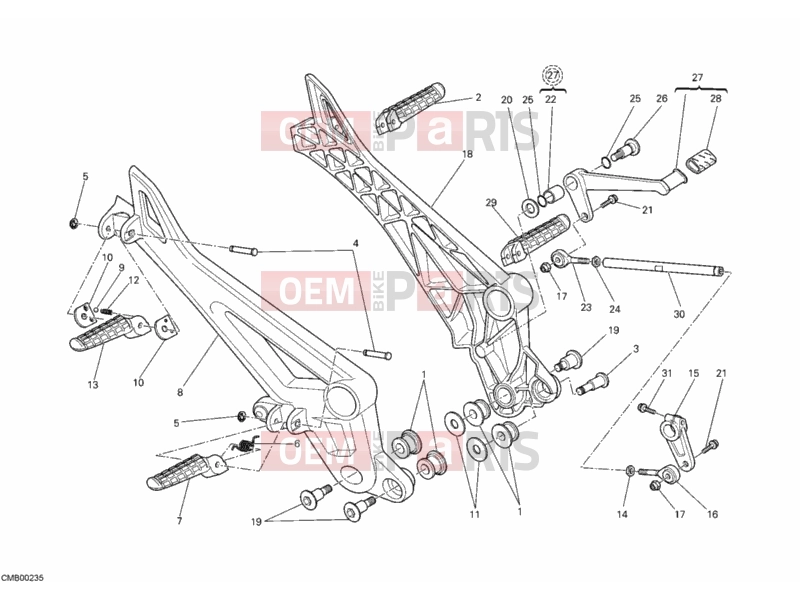 DUCATI 2012 Monster 796 ABS FOOTREST » FRAME
