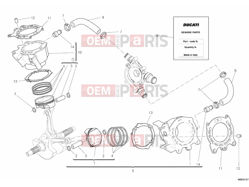 DUCATI 2012 Diavel Carbon CYLINDER - PISTON » ENGINE CASE