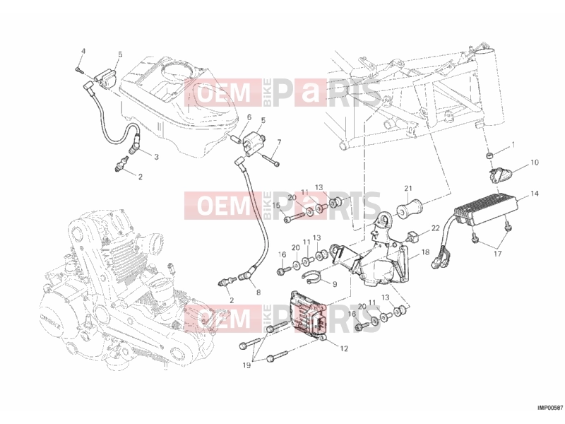 DUCATI 2011 Hypermotard 796 ENGINE CONTROL UNIT » HANDLE BAR