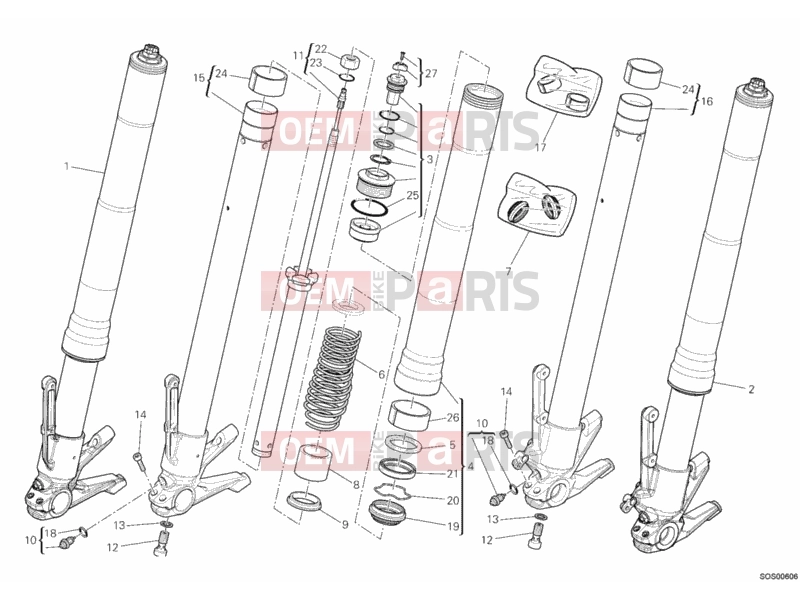 DUCATI 2011 Diavel FRONT FORK » FRONT SUSPENSION