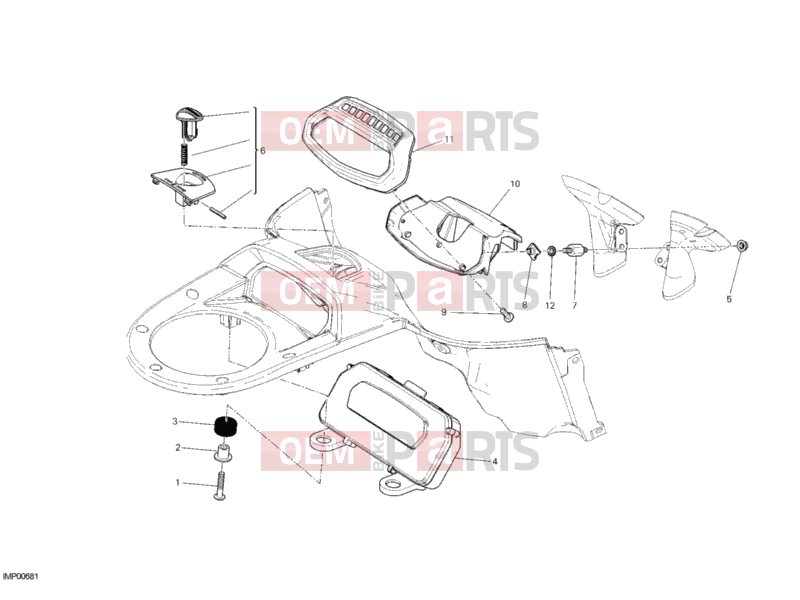 DUCATI 2011 Diavel Carbon INSTRUMENT PANEL » HANDLE BAR