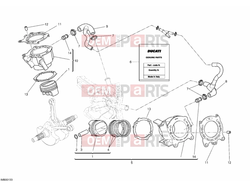 DUCATI 2011 Streetfighter CYLINDER - PISTON » ENGINE CASE