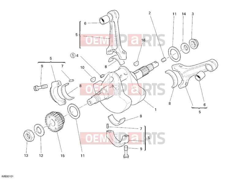 DUCATI 2010 Multistrada 1100 CRANKSHAFT » ENGINE CASE