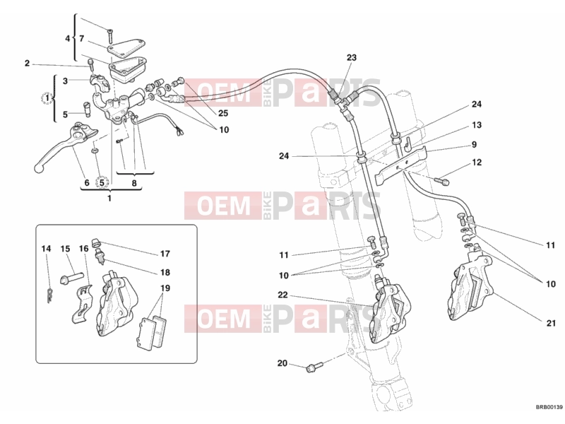 DUCATI 2010 Multistrada 1100 S FRONT BRAKE SYSTEM » BRAKING SYSTEM