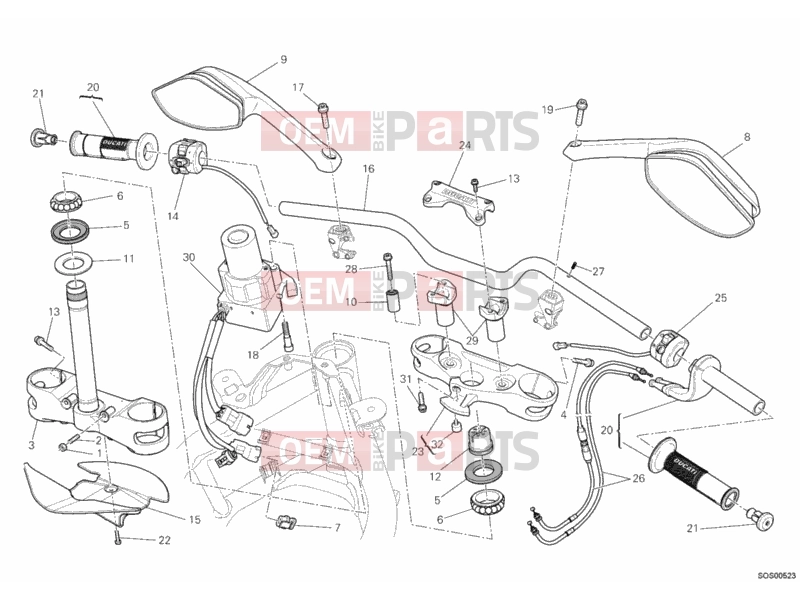 DUCATI 2010 Multistrada 1200 HANDLEBAR » HANDLE BAR