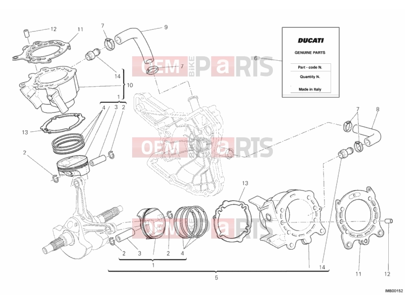 DUCATI 2010 Multistrada 1200 ABS CYLINDER - PISTON » ENGINE CASE