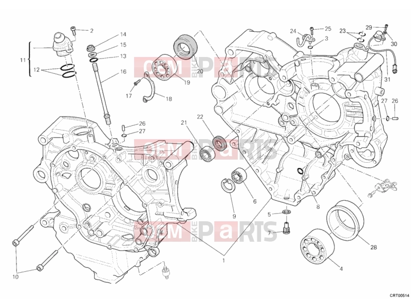 DUCATI 2010 Multistrada 1200 S ABS CRANKCASE » ENGINE CASE