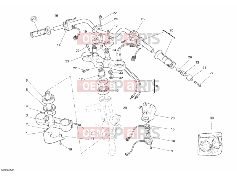 DUCATI 2009 Multistrada 1100 HANDLEBAR » HANDLE BAR