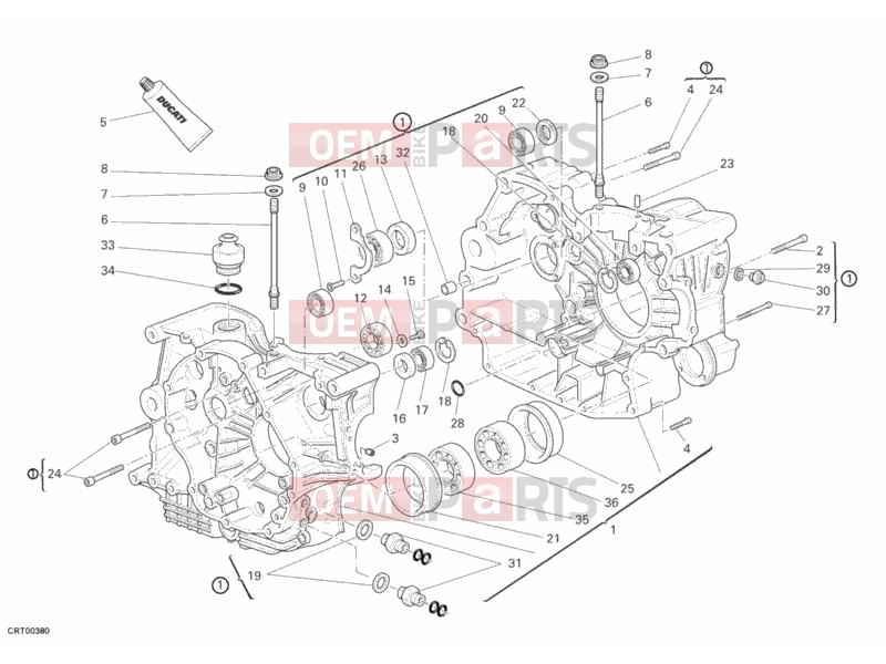 DUCATI 2009 Multistrada 1100 CRANKCASE » ENGINE CASE