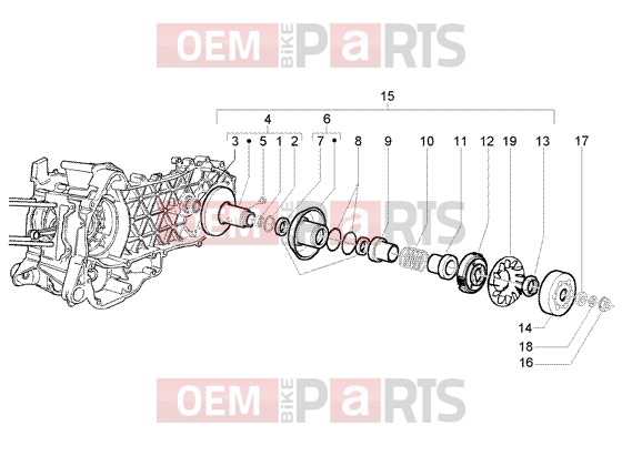 Engine » Driven pulley - Piaggio Beverly 125 RST