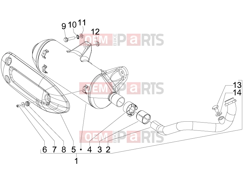 PIAGGIO Beverly 125 Tourer Engine » Silencer