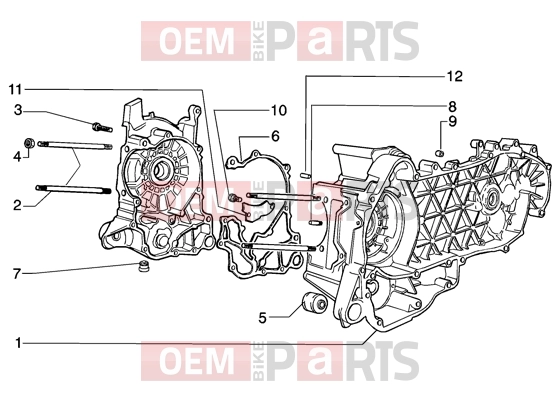 Engine » Crankase - Piaggio Beverly 200