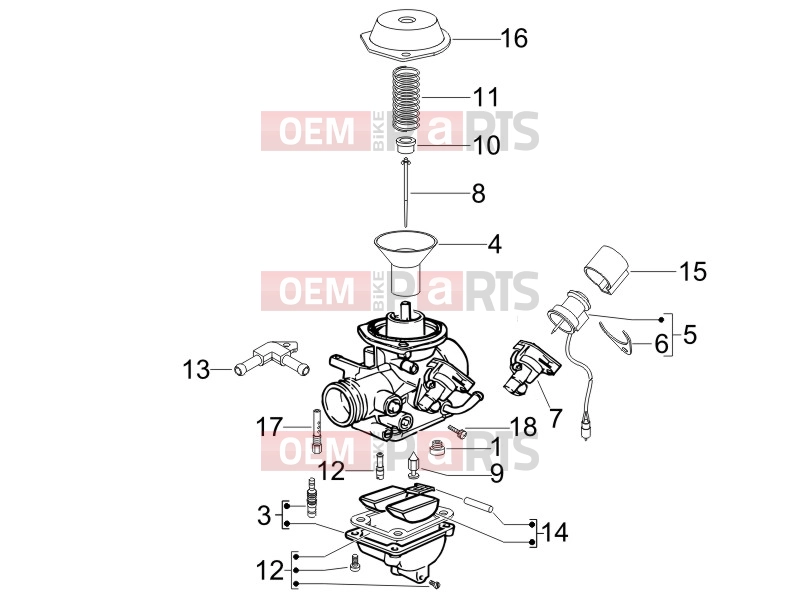 Engine » Carburetor's components - Piaggio Beverly 250 2005