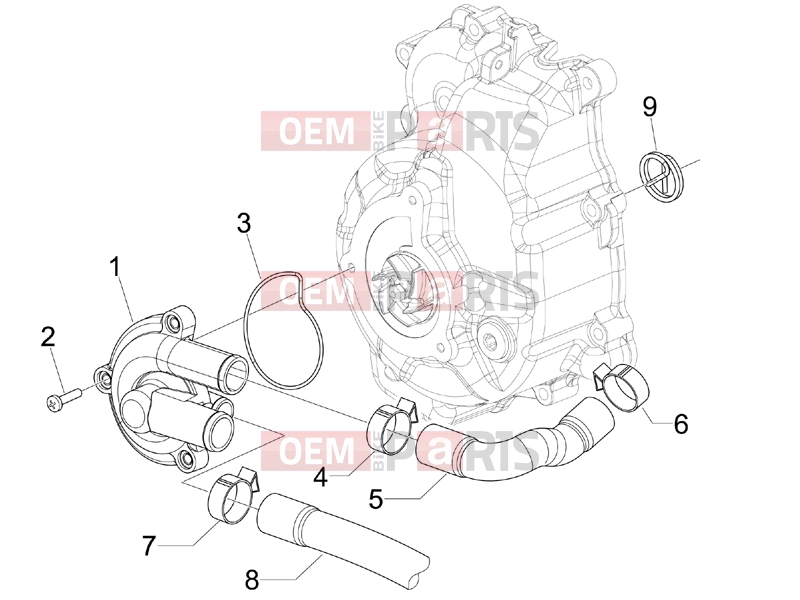 PIAGGIO Beverly 250 Cruiser Engine » Cooler pump