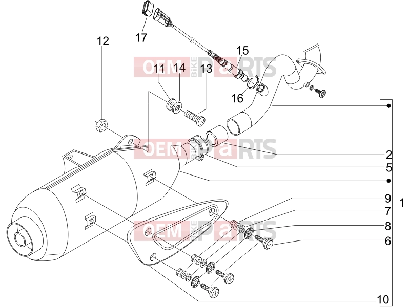 PIAGGIO Beverly 250 Cruiser Engine » Silencer