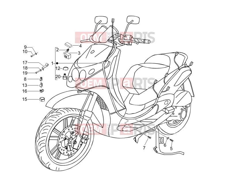 PIAGGIO Beverly 250 ie Electrical system » Main cable harness