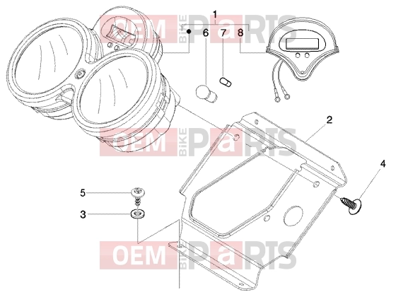 PIAGGIO Handlebars » Instruments set