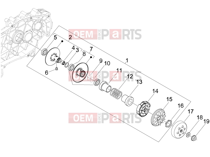 PIAGGIO Beverly 250 Tourer Engine » Driven pulley