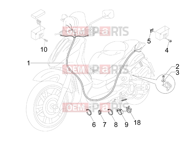 PIAGGIO Beverly 250 Tourer Electrical system » Main cable harness