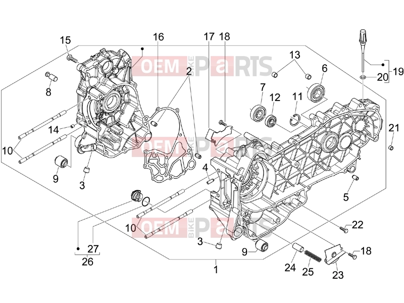 PIAGGIO Beverly 250 Tourer Engine » Crankcase
