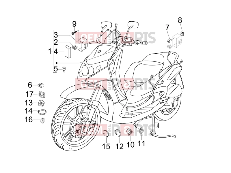 PIAGGIO Beverly 400 ie Electrical system » Main cable harness