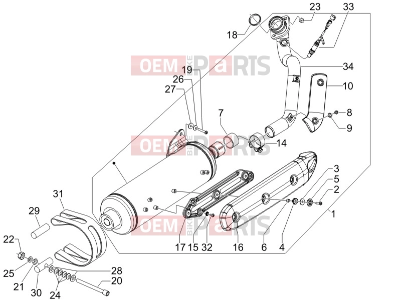 PIAGGIO Beverly 400 ie Engine » Silencer