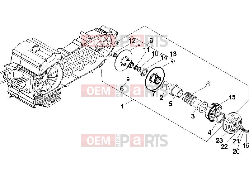 Engine » Driven pulley - Piaggio Beverly 500 ie 2006