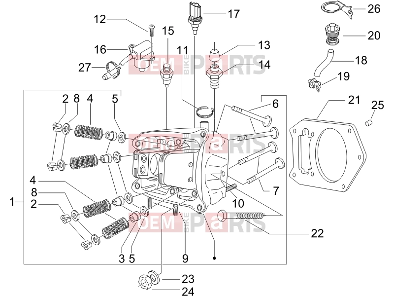 Engine » Head unit - Valve - Piaggio Beverly 500 ie 2006