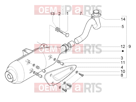 Engine » Silencer - Piaggio BV 250 MY2005 (U.S.A.)