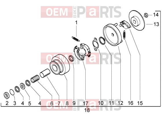 PIAGGIO Engine » Clutches unit