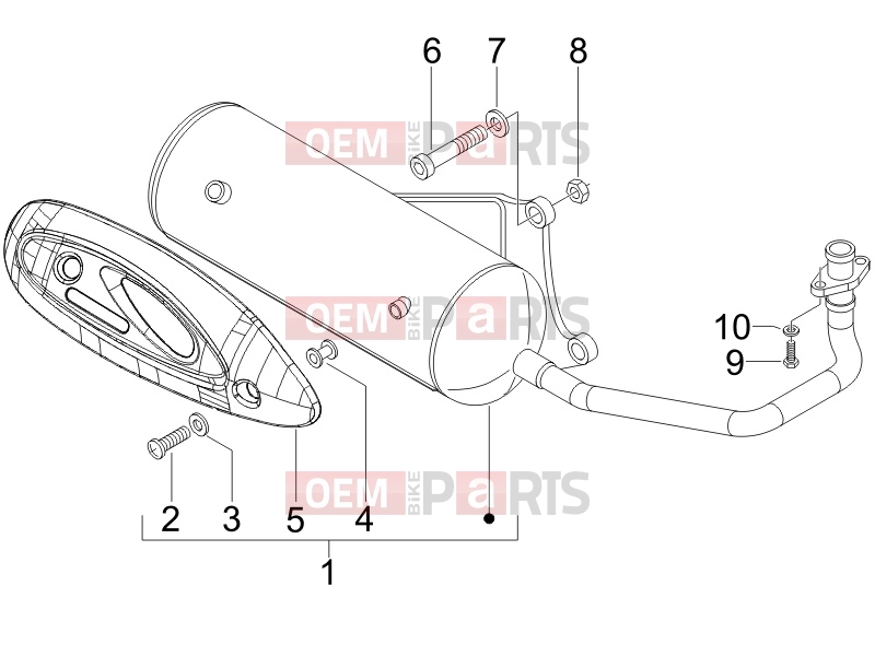 PIAGGIO Fly 100 Engine » Silencer