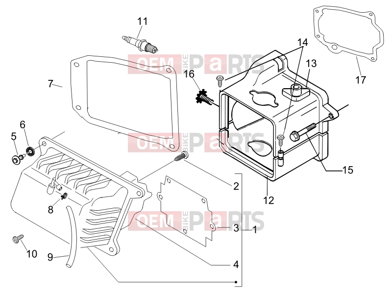 PIAGGIO Fly 100 Engine » Cylinder head cover