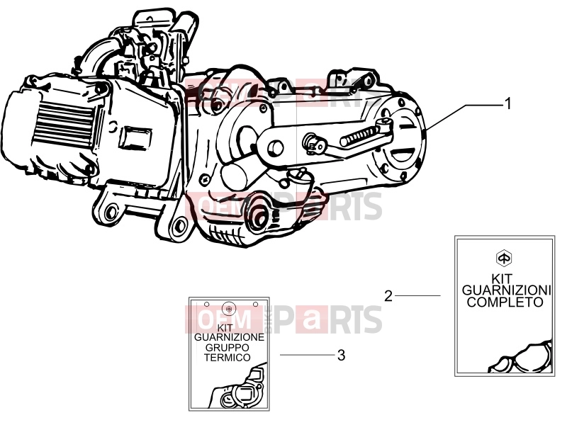 PIAGGIO Fly 100 Engine » Engine, assembly