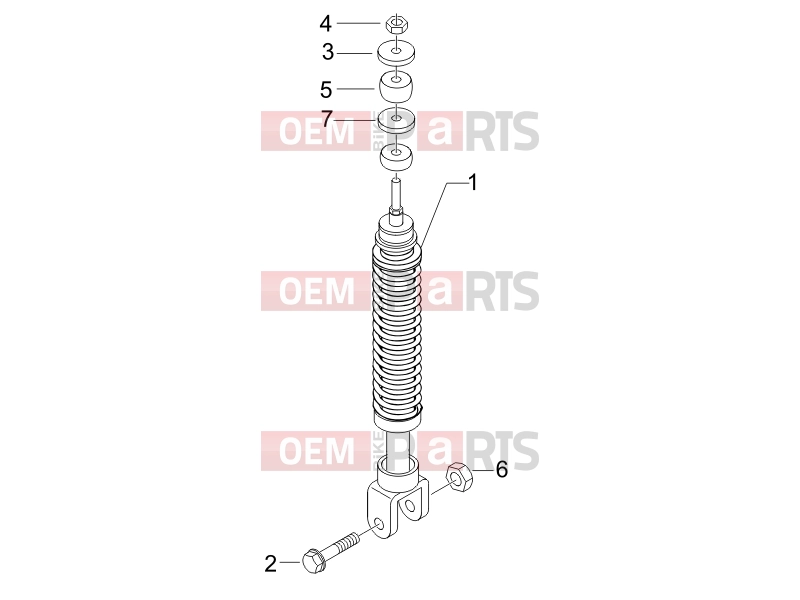 PIAGGIO Fly 100 Suspensions - Wheels » Rear suspension - Shock absorber/s